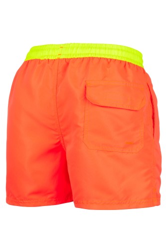 Szorty kąpielowe męskie spodenki neonowe zagano 5116 kolor pomarańczowy z żółtym pasem