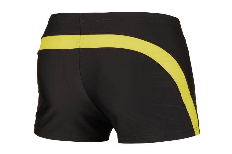 Kąpielówki męskie bokserki spodenki pływackie zagano 2322 kolor czarny z żółtymi wstawkami