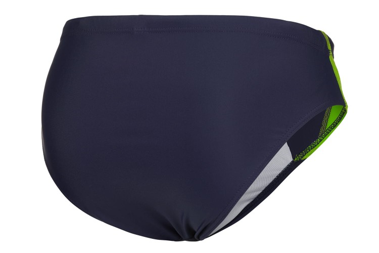 Slipy kąpielowe kąpielówki męskie na basen zagano 2374 kolor granatowy z jasnozielonymi wstawkami