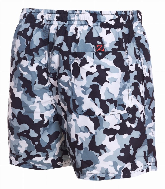 Szorty kąpielowe męskie spodenki sportowe moro krótkie zagano 5111  kolor biało szaro czarny