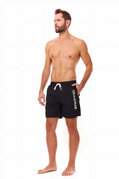 Szorty kąpielowe męskie spodenki sportowe zagano 5115 LONG z dłuższą nogawką kolor czarny
