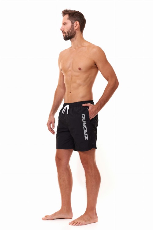 Szorty kąpielowe męskie spodenki sportowe zagano 5115 LONG z dłuższą nogawką kolor czarny