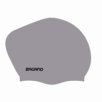Swimming silicone cap for long hair silver