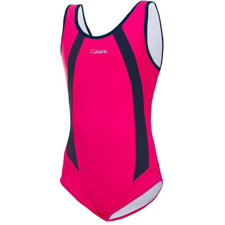 Strój kąpielowy dziewczęcy kostium jednoczęściowy zagano Neo junior kolor różowy