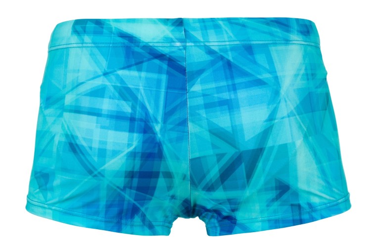 Kąpielówki męskie bokserki spodenki pływackie kolorowe zagano 2380 kolor jasnoniebieski ze wzorem geometrycznym
