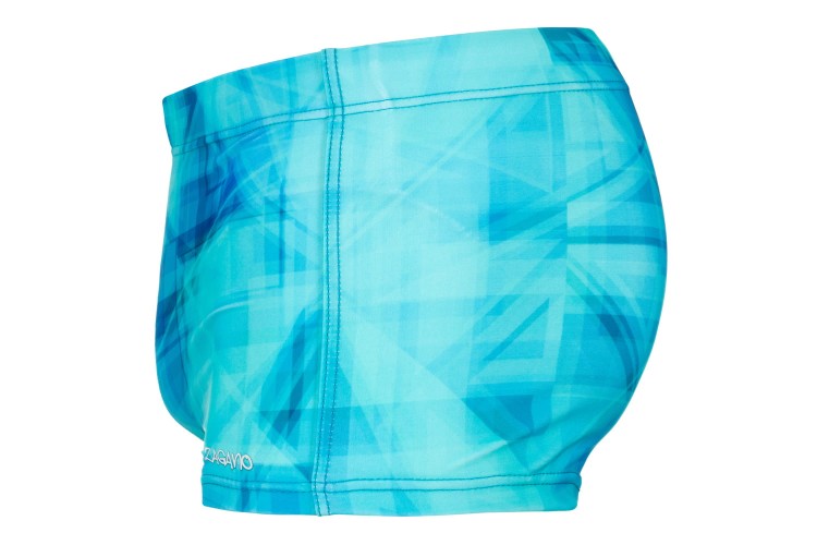 Kąpielówki męskie bokserki spodenki pływackie kolorowe zagano 2380 kolor jasnoniebieski ze wzorem geometrycznym