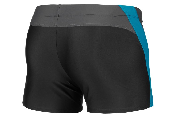 Kąpielówki męskie bokserki spodenki pływackie zagano 2376 kolor czarny z niebiesko szarymi wstawkami