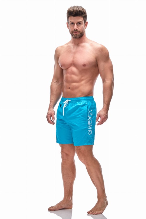 Szorty kąpielowe męskie spodenki sportowe zagano 5126 kolor jasnoniebieski