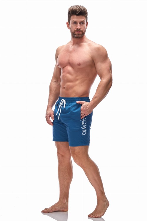 Szorty kąpielowe męskie spodenki sportowe zagano 5126 kolor niebieski