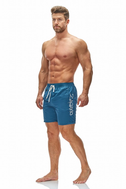 Szorty kąpielowe męskie spodenki sportowe zagano 5126 kolor niebieski