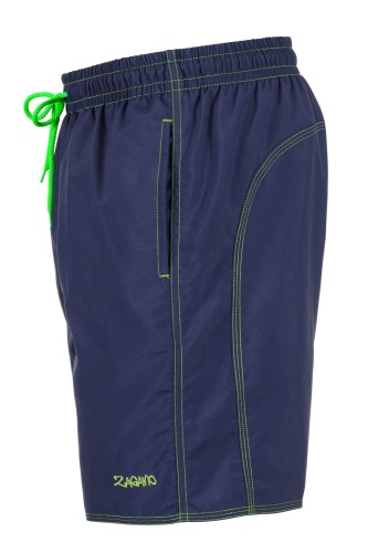 Szorty kąpielowe męskie spodenki sportowe zagano 5103 z dłuższą nogawką kolor granatowy