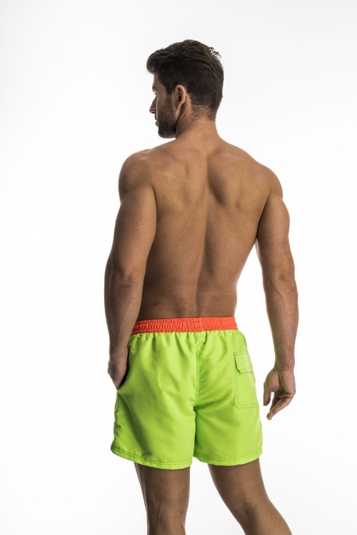 Szorty kąpielowe męskie spodenki neonowe zagano 5116 kolor zielono pomarańczowy