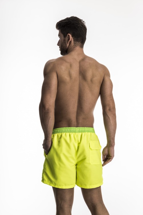 Szorty kąpielowe męskie spodenki neonowe zagano 5116 kolor żółto zielony