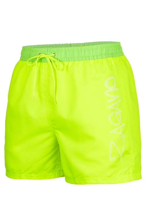 Szorty kąpielowe męskie spodenki neonowe zagano 5116 kolor żółto zielony
