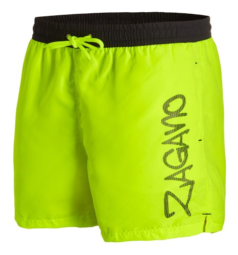 Szorty kąpielowe męskie spodenki neonowe zagano 5116 kolor żółto czarny