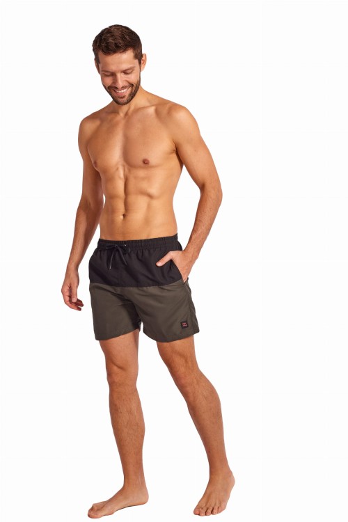 Szorty kąpielowe męskie spodenki sportowe zagano 5142 dwukolorowe kolor czarno szary