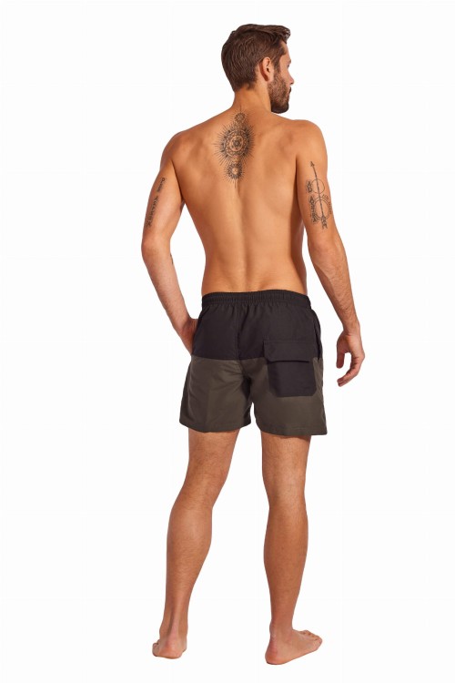 Szorty kąpielowe męskie spodenki sportowe zagano 5142 dwukolorowe kolor czarno szary