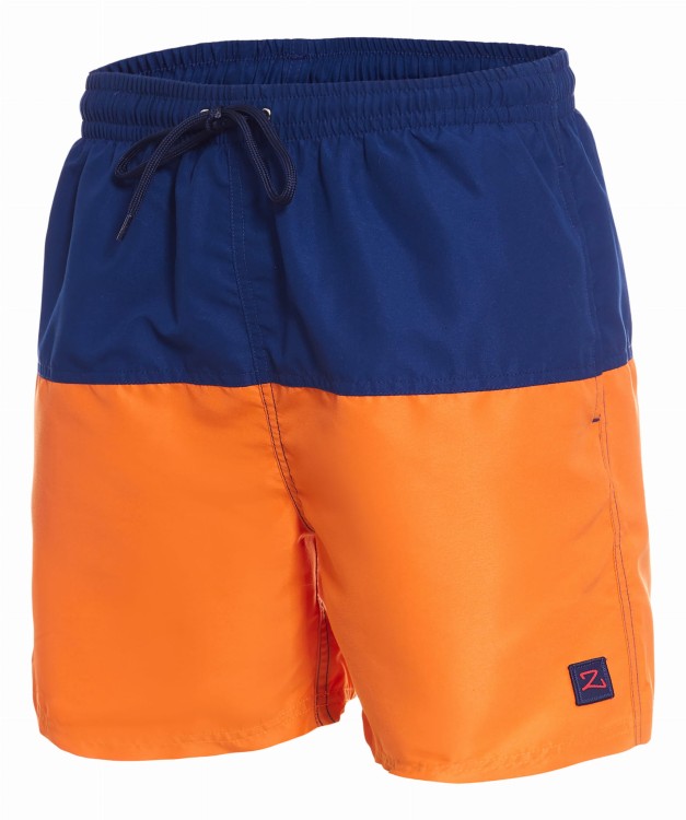 Szorty kąpielowe męskie spodenki sportowe zagano 5142 dwukolorowe kolor granatowo pomarańczowy