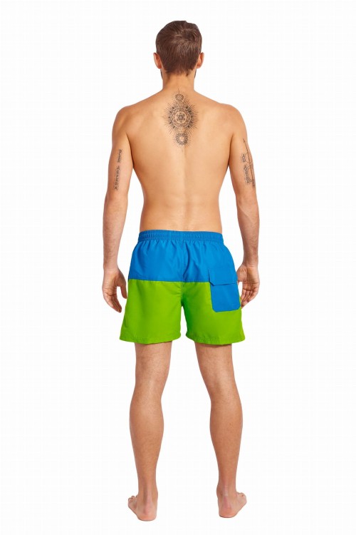 Szorty kąpielowe męskie spodenki sportowe zagano 5142 dwukolorowe kolor niebiesko zielony
