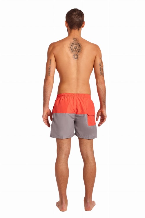 Szorty kąpielowe męskie spodenki sportowe zagano 5142 dwukolorowe kolor pomarańczowo szary