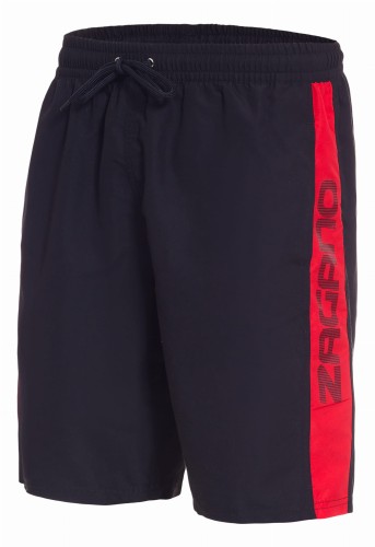 Szorty kąpielowe męskie spodenki sportowe zagano 5140 kolor czarno-czerwony