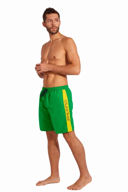 Szorty kąpielowe męskie spodenki sportowe zagano 5140 kolor zielono-żółty