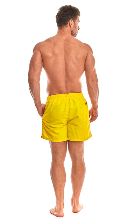 Szorty kąpielowe męskie spodenki sportowe zagano 5105 z logo w formie tarczy kolor żółty
