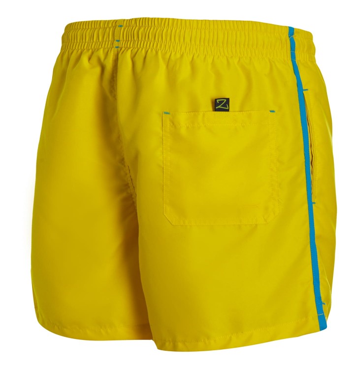 Szorty kąpielowe męskie spodenki sportowe zagano 5105 z logo w formie tarczy kolor żółty