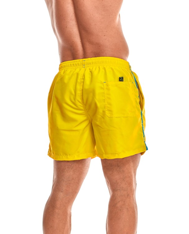 Szorty kąpielowe męskie spodenki sportowe zagano 5105 z logo w formie tarczy kolor żółty