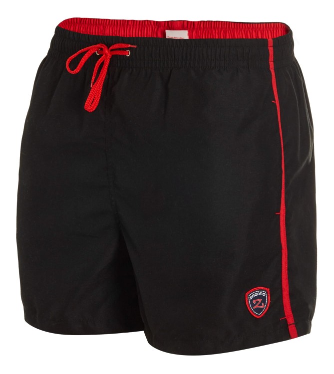 Szorty kąpielowe męskie spodenki sportowe zagano 5105 z logo w formie tarczy kolor czarny