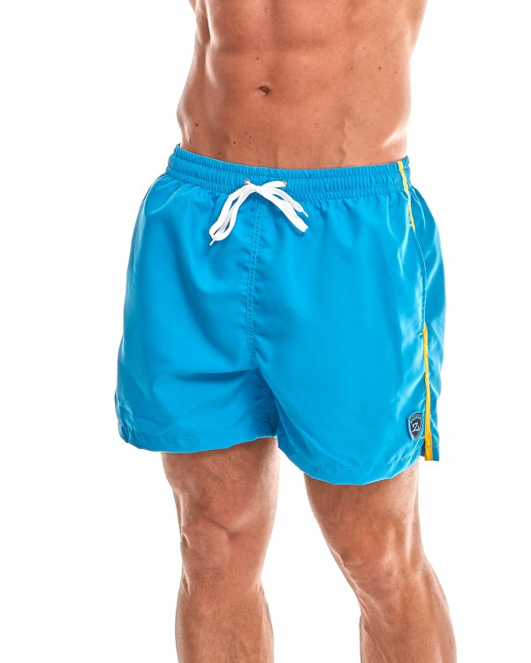 Szorty kąpielowe męskie spodenki sportowe zagano 5105 z logo w formie tarczy kolor jasnoniebieski