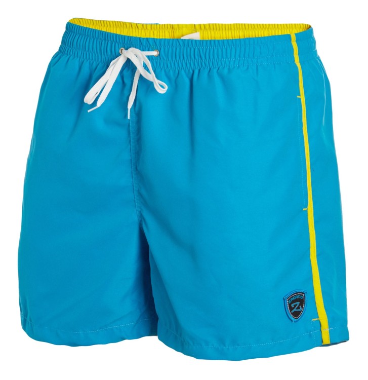 Szorty kąpielowe męskie spodenki sportowe zagano 5105 z logo w formie tarczy kolor jasnoniebieski