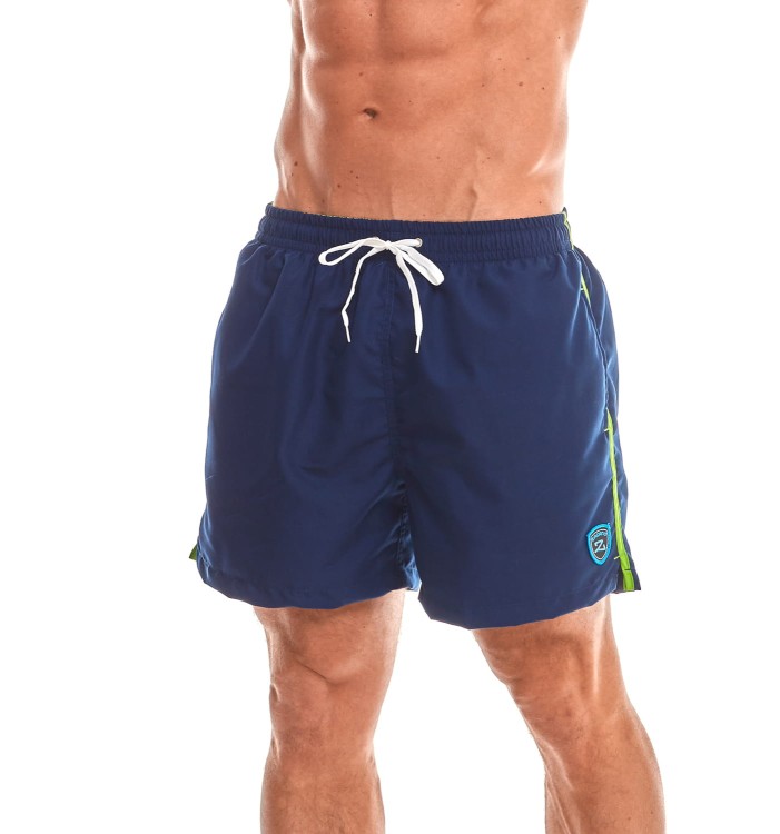 Szorty kąpielowe męskie spodenki sportowe zagano 5105 z logo w formie tarczy kolor granatowy