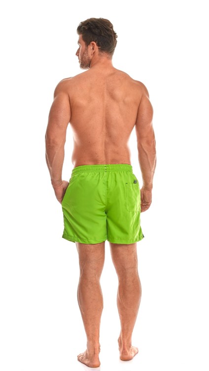 Szorty kąpielowe męskie spodenki sportowe zagano 5105 z logo w formie tarczy kolor zielony