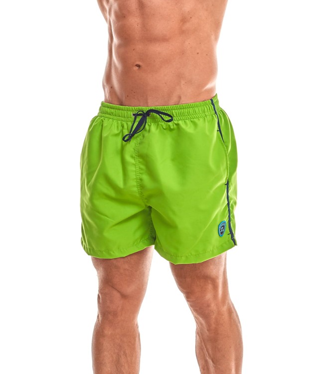 Szorty kąpielowe męskie spodenki sportowe zagano 5105 z logo w formie tarczy kolor zielony