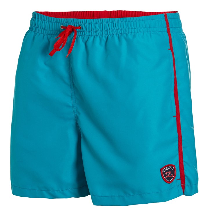 Szorty kąpielowe męskie spodenki sportowe zagano 5105 z logo w formie tarczy kolor turkusowy