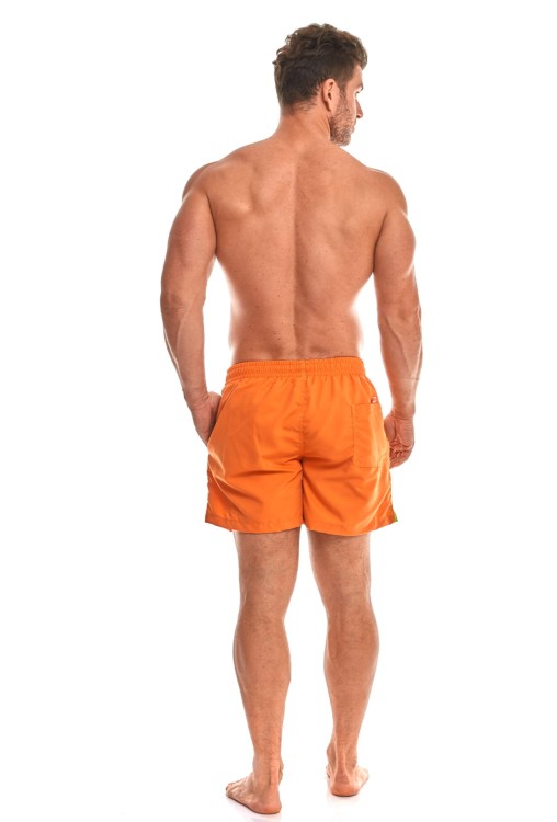 Szorty kąpielowe męskie spodenki sportowe zagano 5105 z logo w formie tarczy kolor pomarańczowy