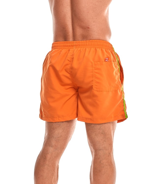 Szorty kąpielowe męskie spodenki sportowe zagano 5105 z logo w formie tarczy kolor pomarańczowy