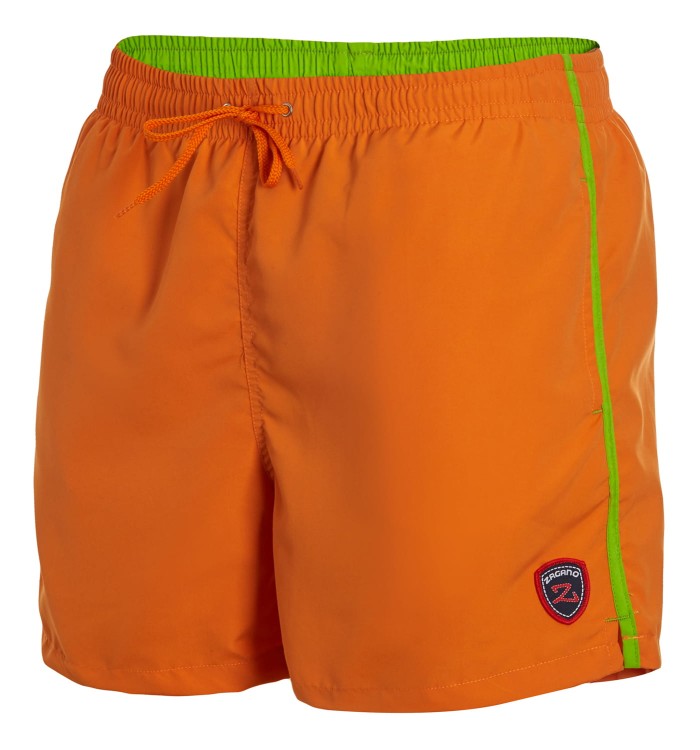 Szorty kąpielowe męskie spodenki sportowe zagano 5105 z logo w formie tarczy kolor pomarańczowy