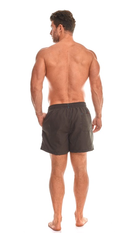 Szorty kąpielowe męskie spodenki sportowe zagano 5105 z logo w formie tarczy kolor szary