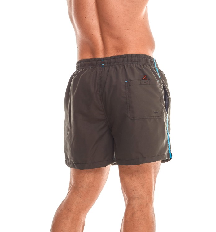 Szorty kąpielowe męskie spodenki sportowe zagano 5105 z logo w formie tarczy kolor szary