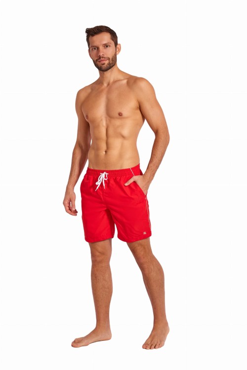 Szorty kąpielowe męskie spodenki sportowe zagano 5104 z dłuższą nogawką kolor czerwony