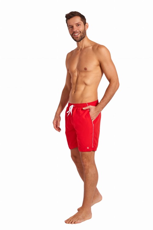 Szorty kąpielowe męskie spodenki sportowe zagano 5104 z dłuższą nogawką kolor czerwony