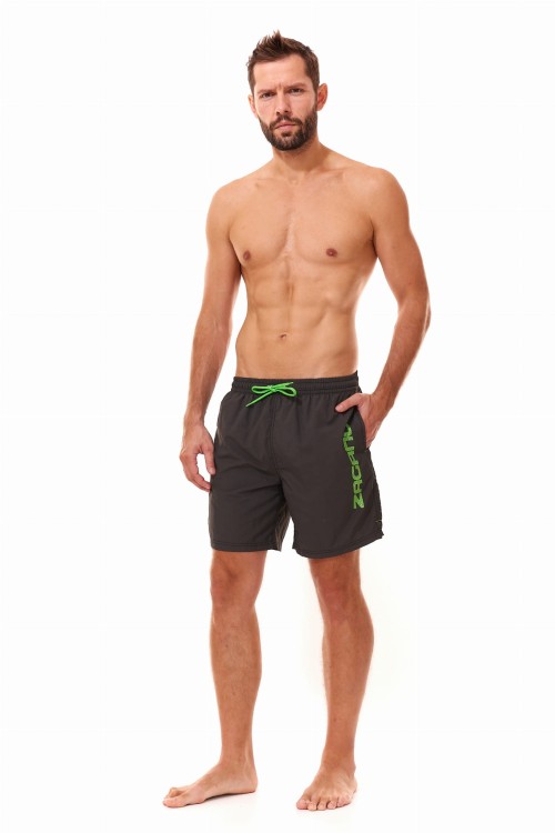 Szorty kąpielowe męskie spodenki sportowe zagano 5115 LONG z dłuższą nogawką kolor szary
