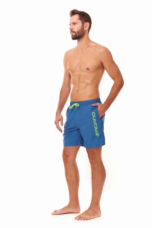 Szorty kąpielowe męskie spodenki sportowe zagano 5115 LONG z dłuższą nogawką kolor niebieski