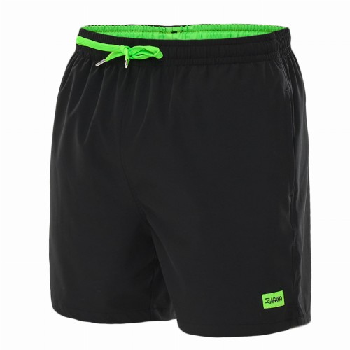 Szorty kąpielowe męskie spodenki sportowe elastyczne zagano 1230 kolor czarno zielony