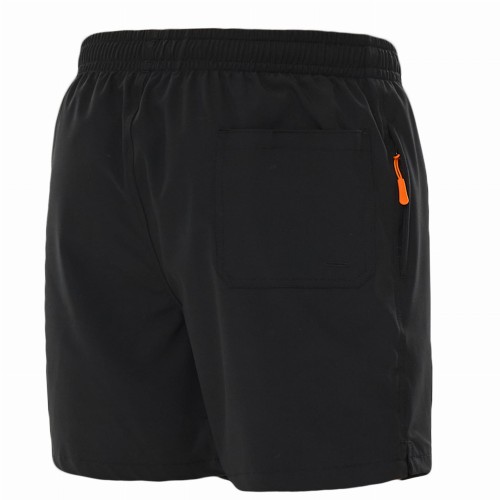 Szorty kąpielowe męskie spodenki sportowe elastyczne zagano 1230 kolor czarno pomarańczowy