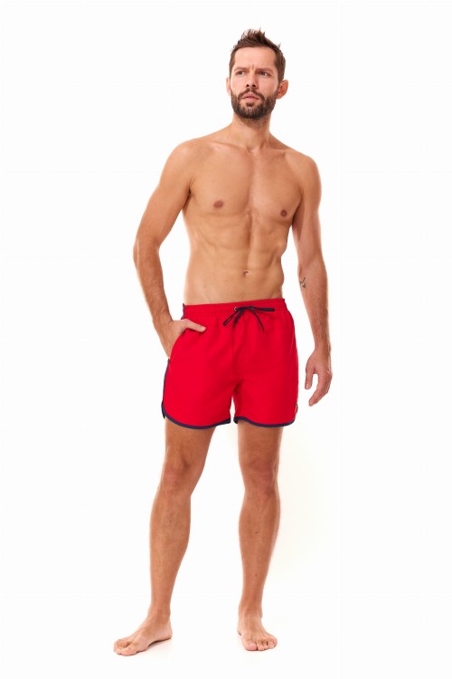 Szorty kąpielowe męskie spodenki sportowe zagano 5117 kolor czerwony
