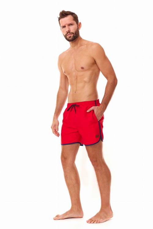 Szorty kąpielowe męskie spodenki sportowe zagano 5117 kolor czerwony