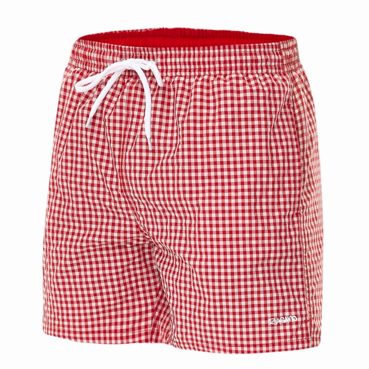 Szorty kąpielowe męskie spodenki sportowe zagano 5665 kolor czerwona kratka